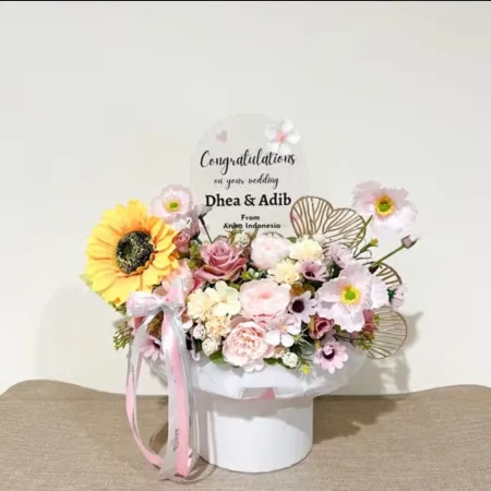 Bloom Box Akrilik Ucapan Wedding Soppeng